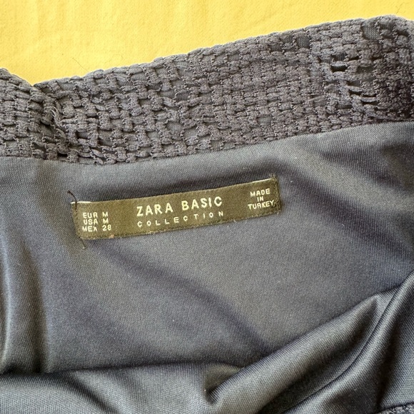 Zara Basic Blue Lace Skirt M - Picture 2 of 5